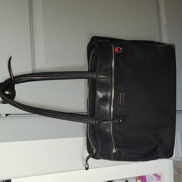 Tumi Bags Tumi Leather And Nylon Business Tote Shoulder Bag Black